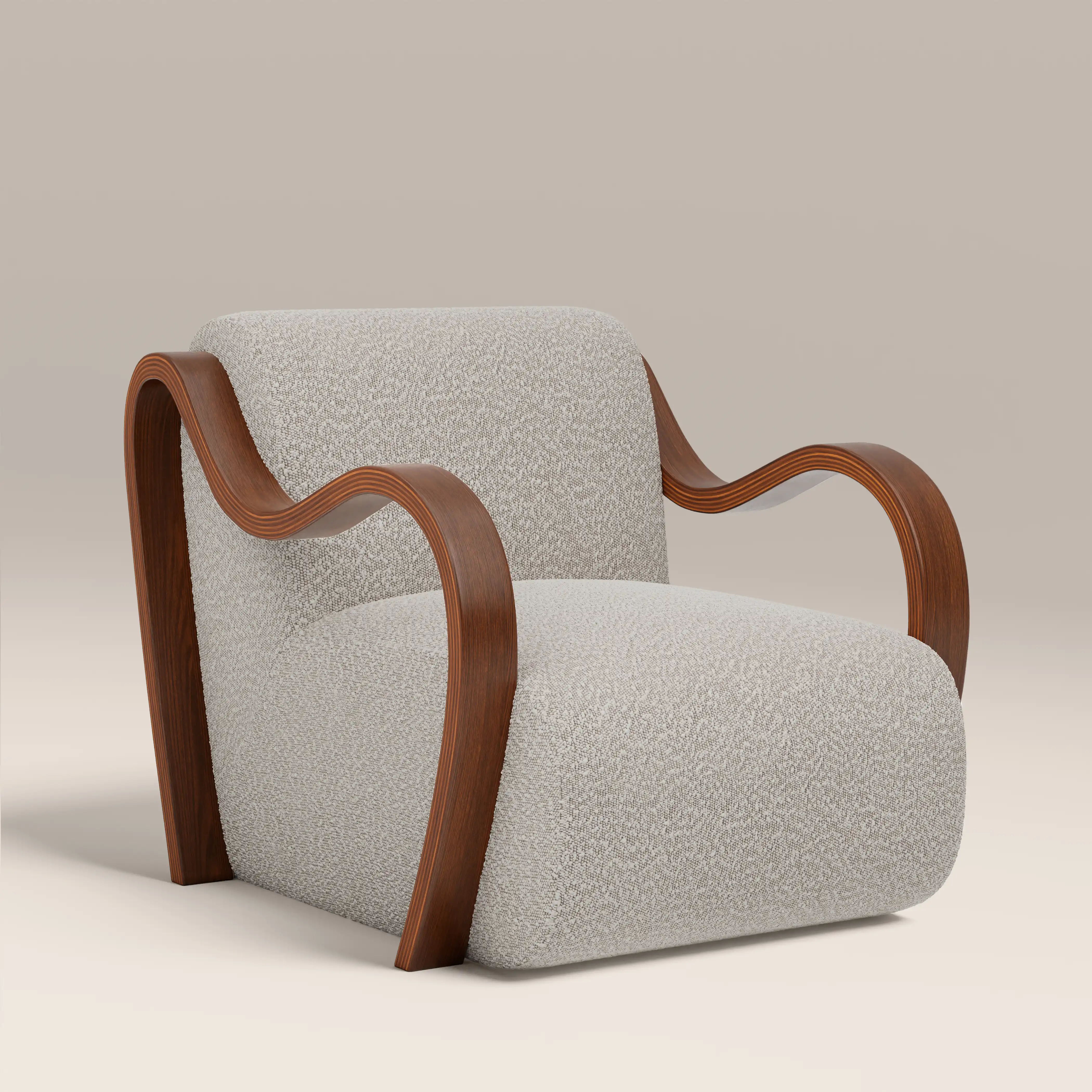 Marlow Accent Chair Honey Boucle