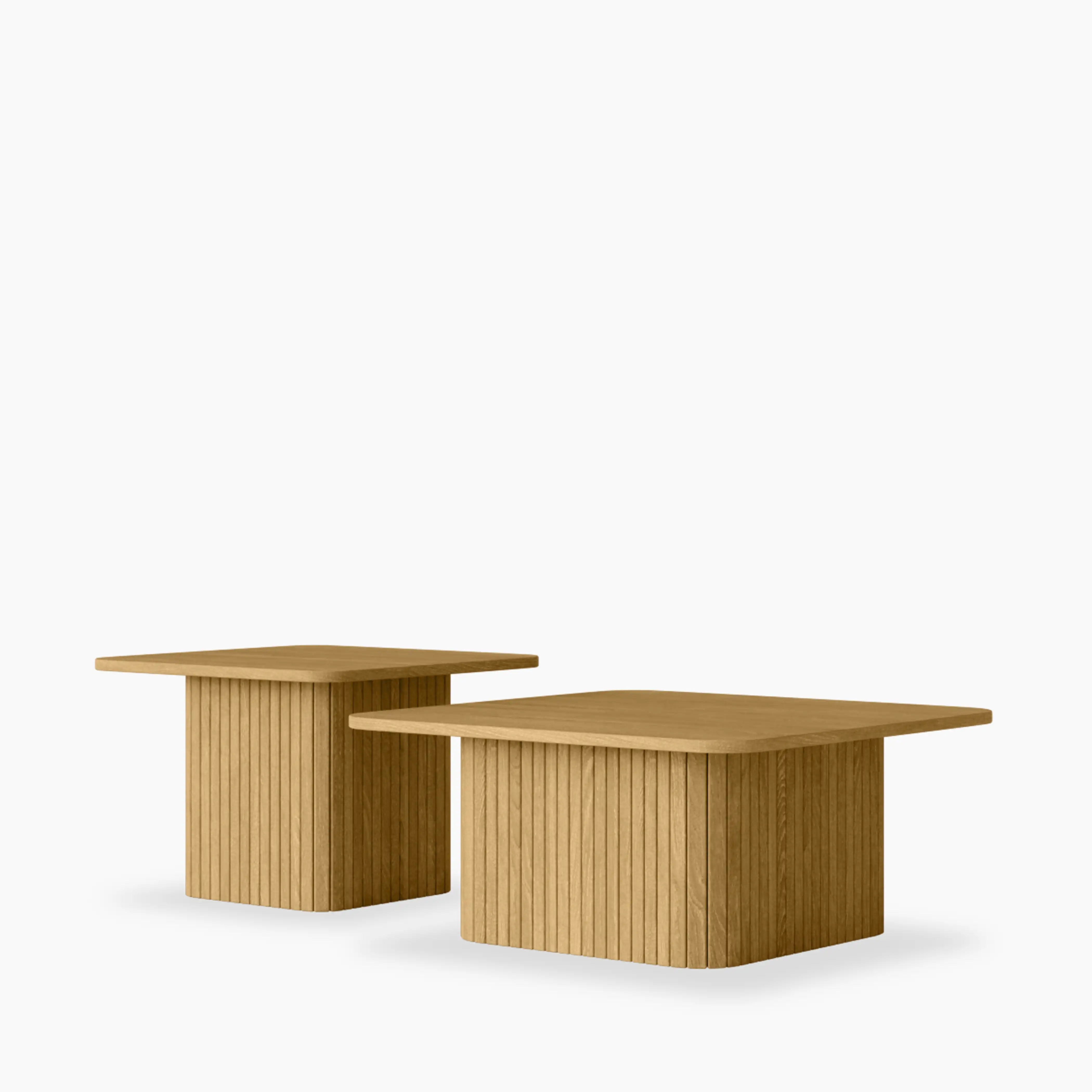 Nook Square Wooden Coffee Tables – set of 2 